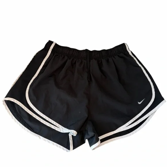 Nike Women’s Black & White Athletic Running Shorts – Size L - Picture 1 of 5